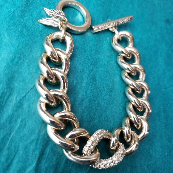 2/25$ Victoria secret's chain and rhinestones bracelet - Picture 2 of 4